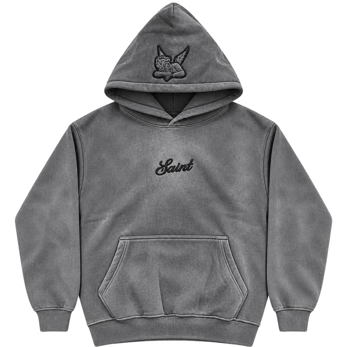Sweat à capuche Saint Signature - Gris délavé