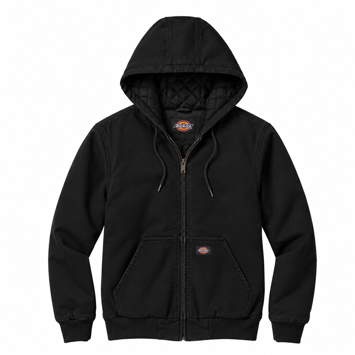 Hooded Bomber Jacket - Black