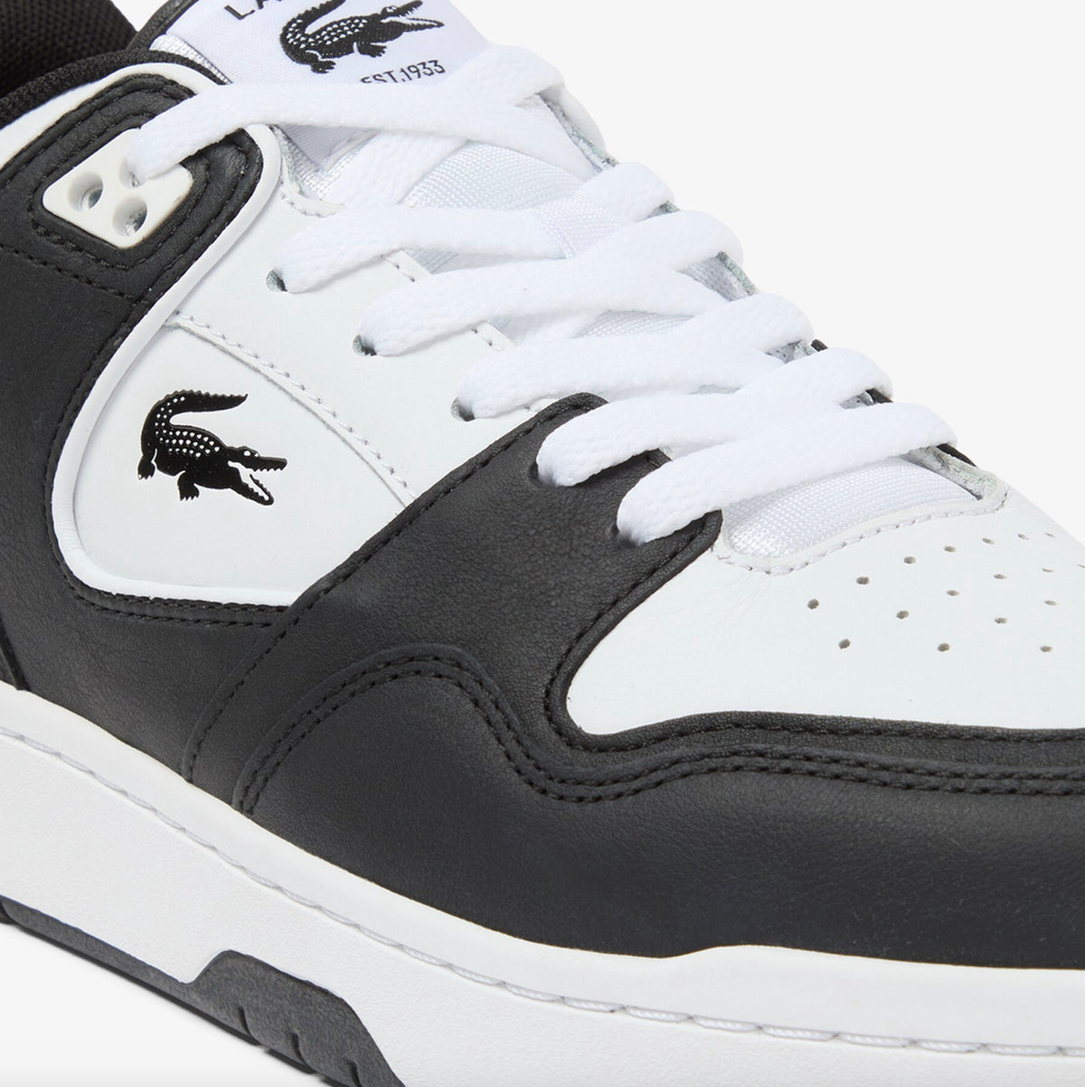 Men's Courtcage Set Leather Sneakers - Black / White