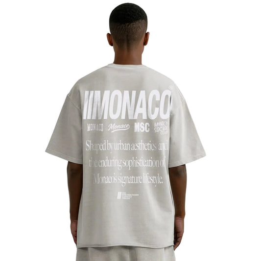 MONACO AESTHETIC TEE - LIGHT GRAY