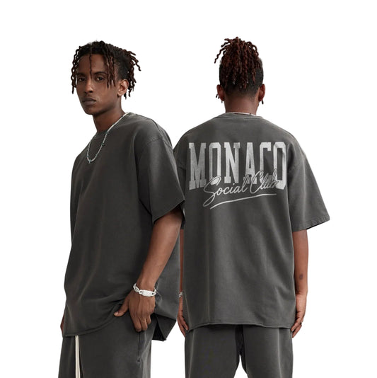 MONACO SHADOW LOGO TEE - Dark Gray
