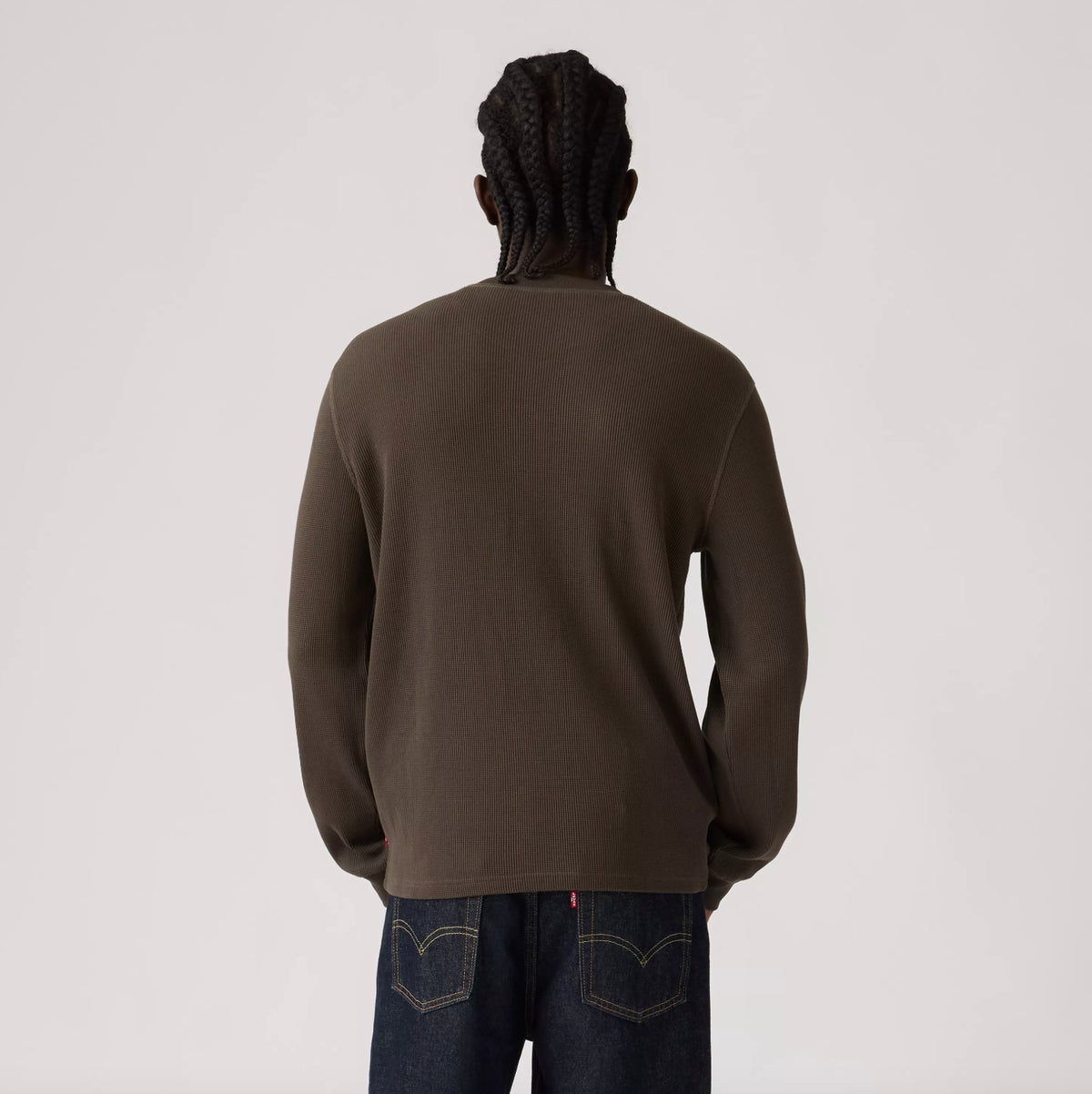 Long Sleeve Standard Fit Thermal Shirt - Coffee