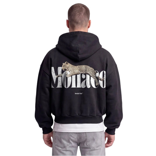 THE LEOPARD HOODIE - Black