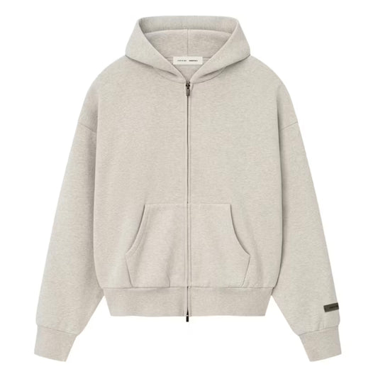 ESSENTIALS Sweat à capuche zipée - gris stone