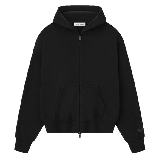ESSENTIALS Sweat à capuche zipée - noir