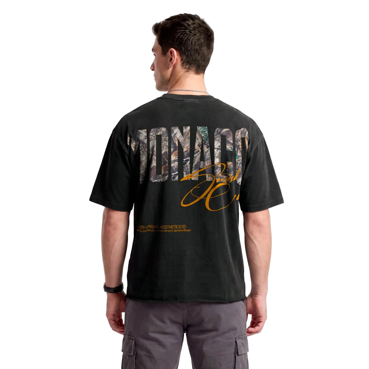 CAMO HERITAGE TEE - Faded Black