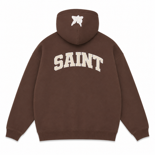 Saint Heavyweight Brushed Zip-Up Warm Cocoa