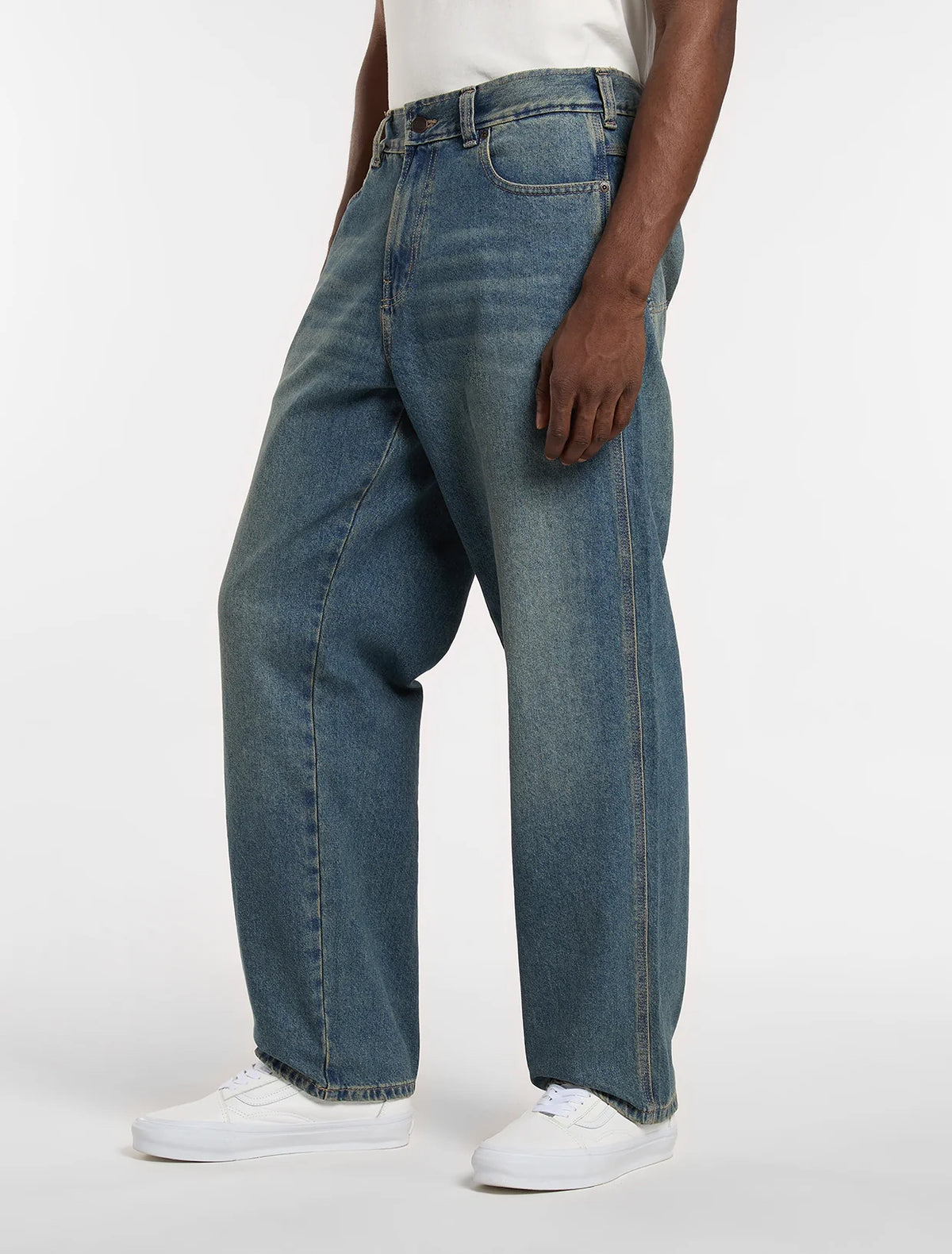 958 baggy tapered work jeans - Khaki tinted blue