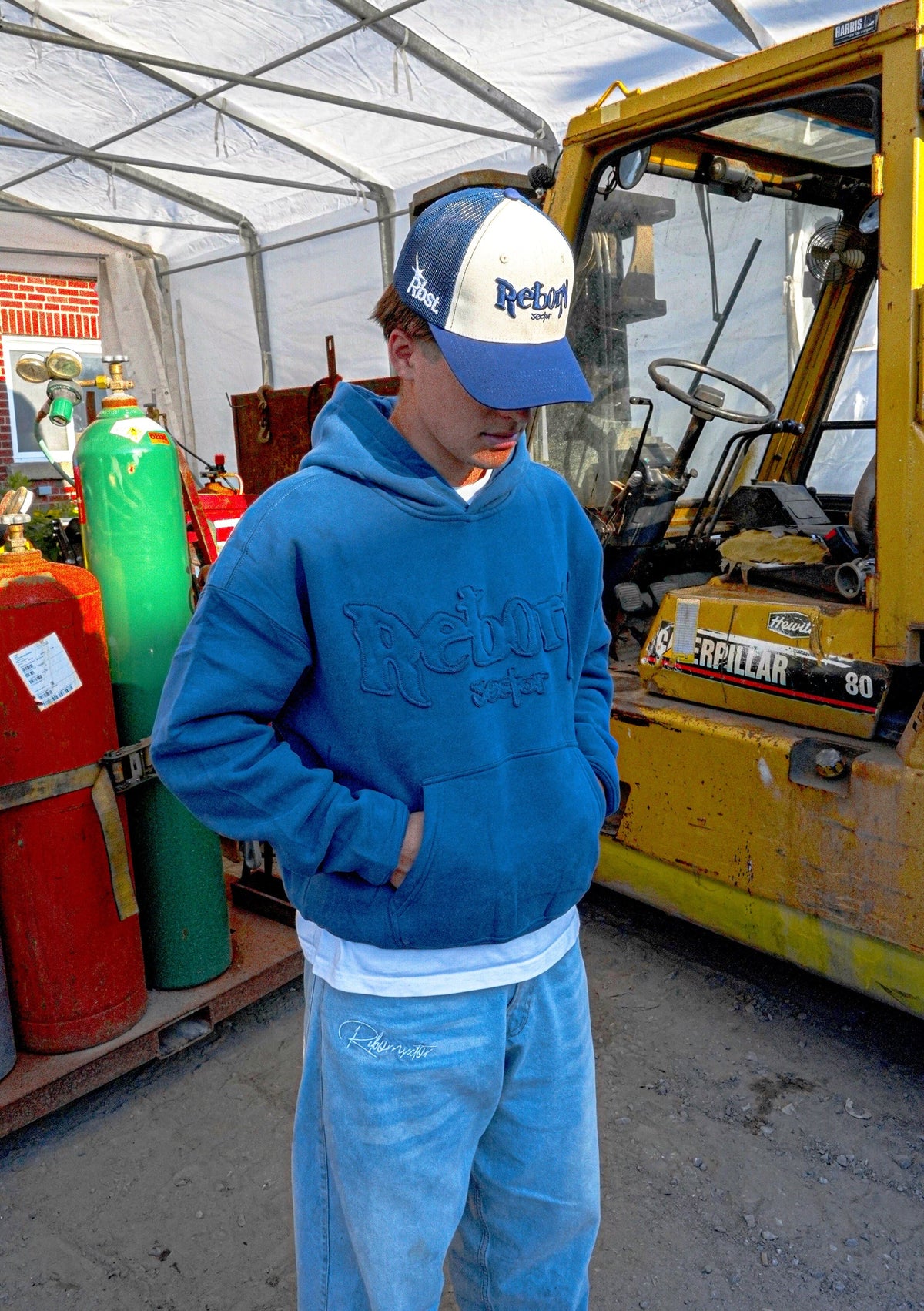 "VOID" HOODIE - BLEU