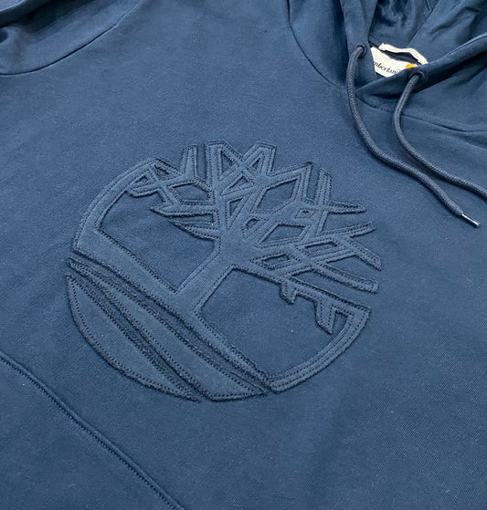 NORTHWOOD TREE LOGO PATCH LOOPBACK HOODIE - DARK SAPPHIRE