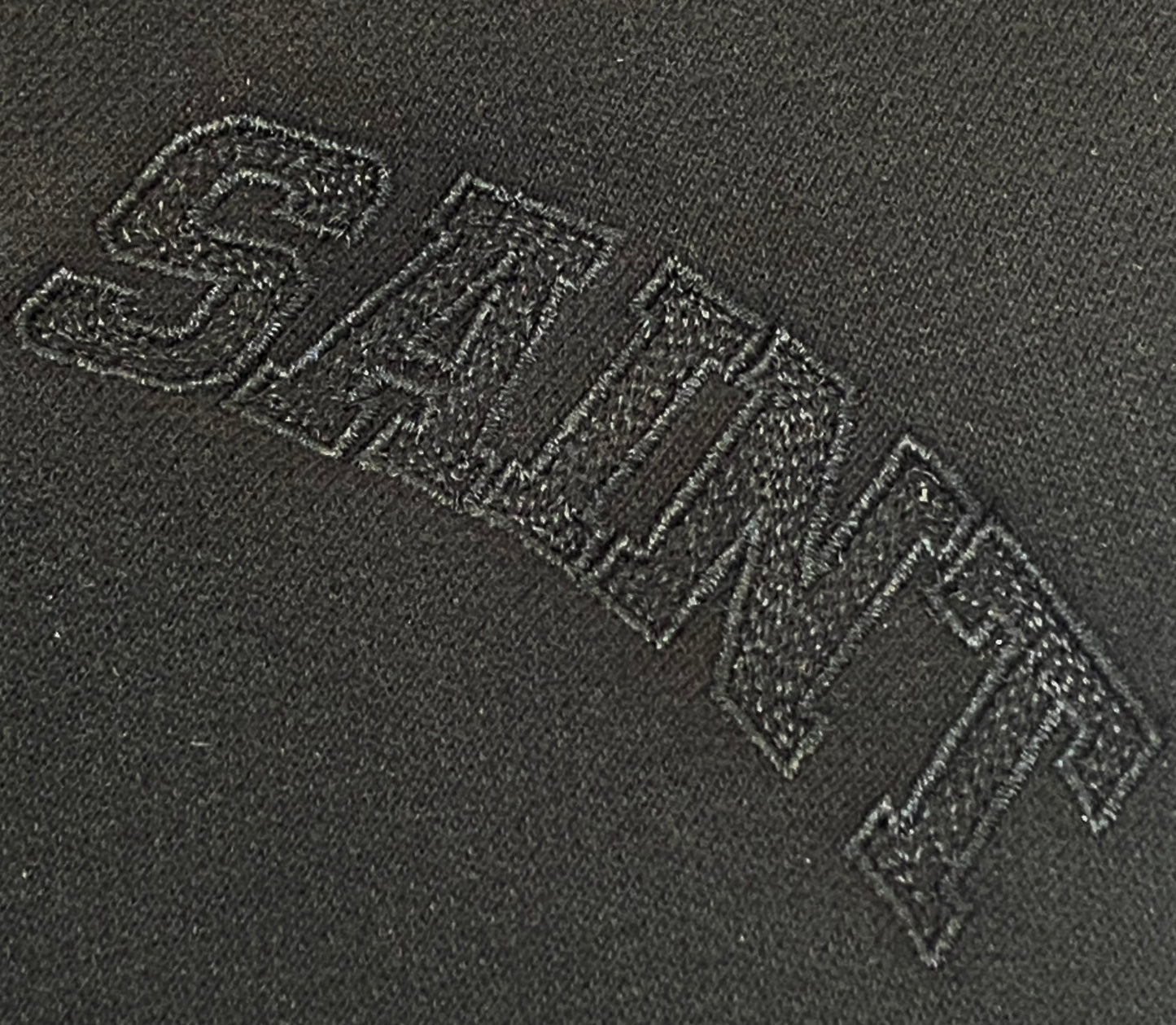 PANTALON DE JOGGING DÉCONTRACTÉ SAINT LOGO LETTRÉ- NOIR/NOIR