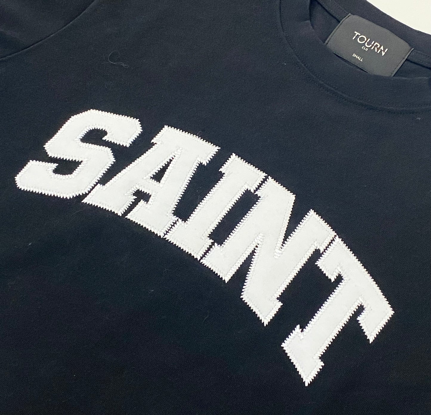 Saint Heavyweight Tee Black/WHT Patch