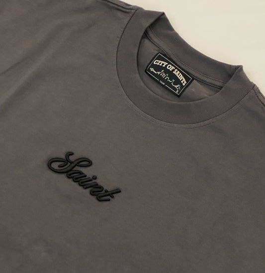 Saint signature Tee - Dark grey