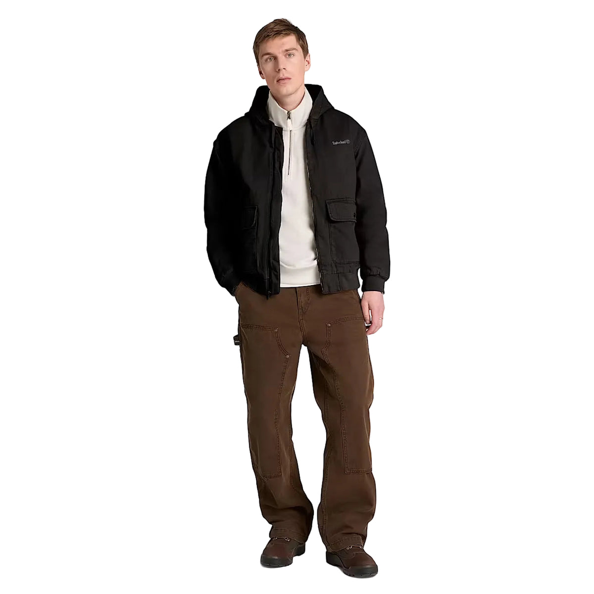 Insulated Canvas Bomber - Black