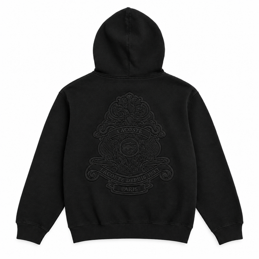 Sweat à capuche avec écusson et broderie - noir