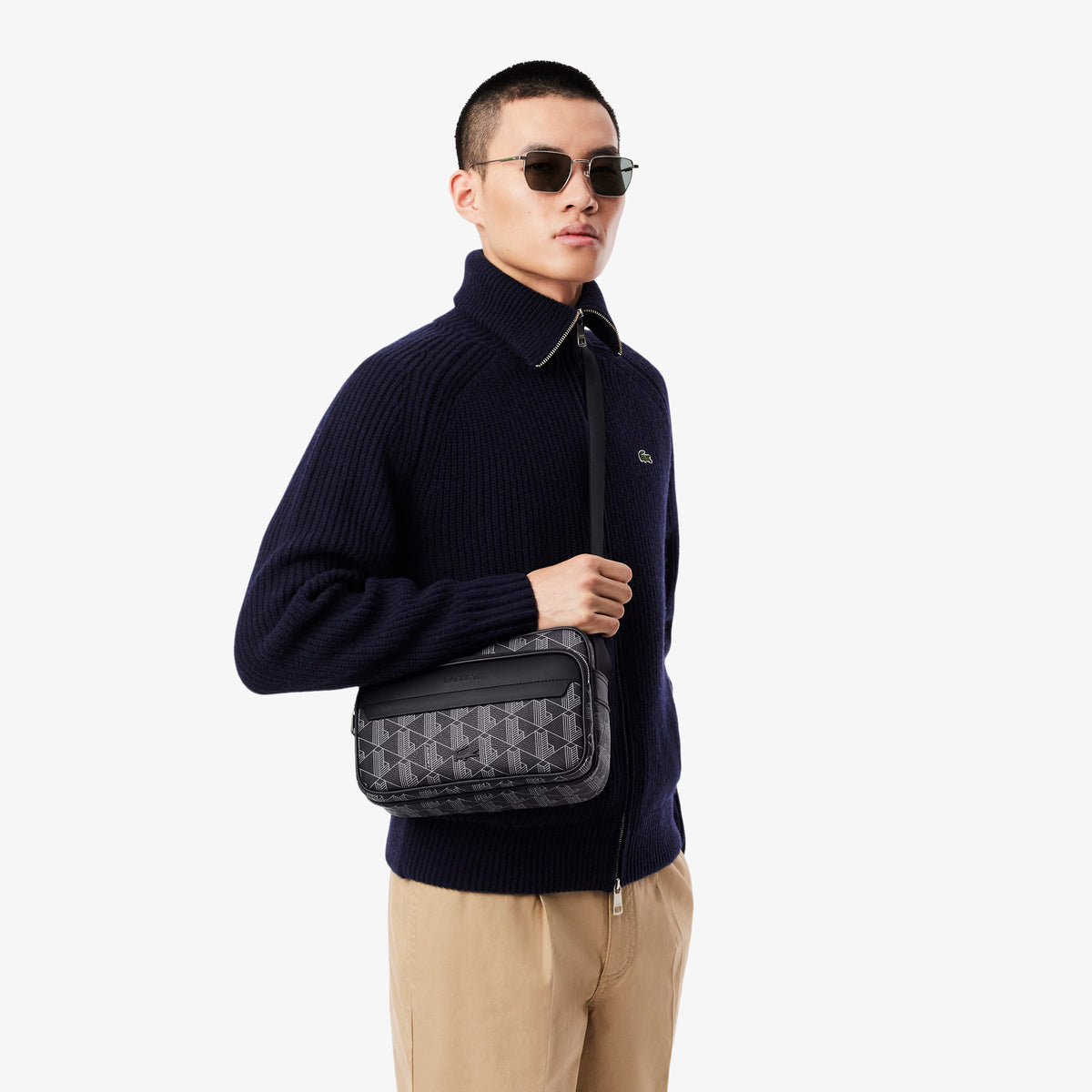 Sac à bandoulière The Blend MONOGRAM noir gris