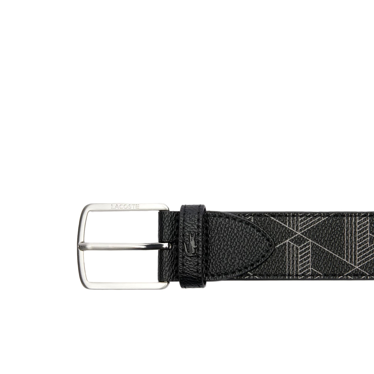 Ceinture en toile enduite monogrammée - noir