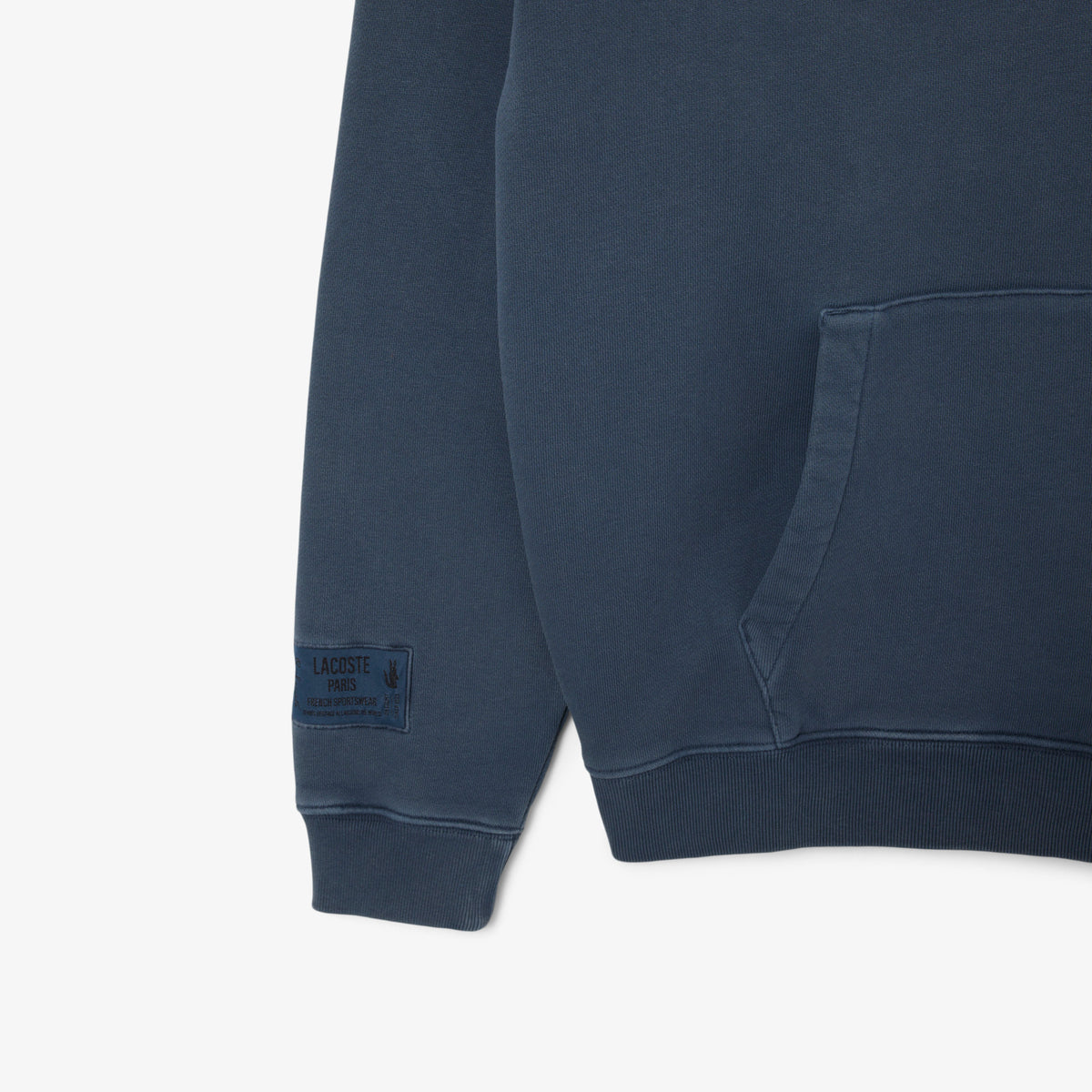 Washed Effect Hoodie - Bleu
