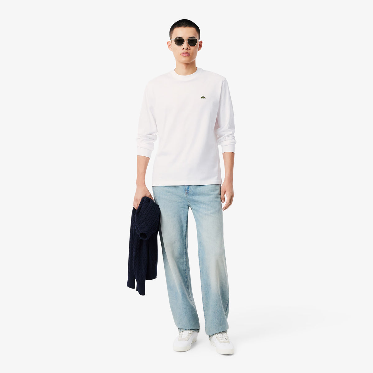T-shirt manches longues coton - Blanc