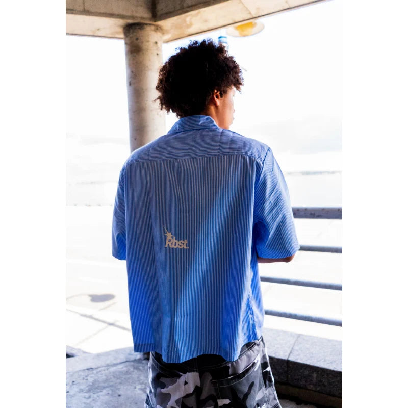 "RIVIERA" STRIPE SHIRT - BLEUE