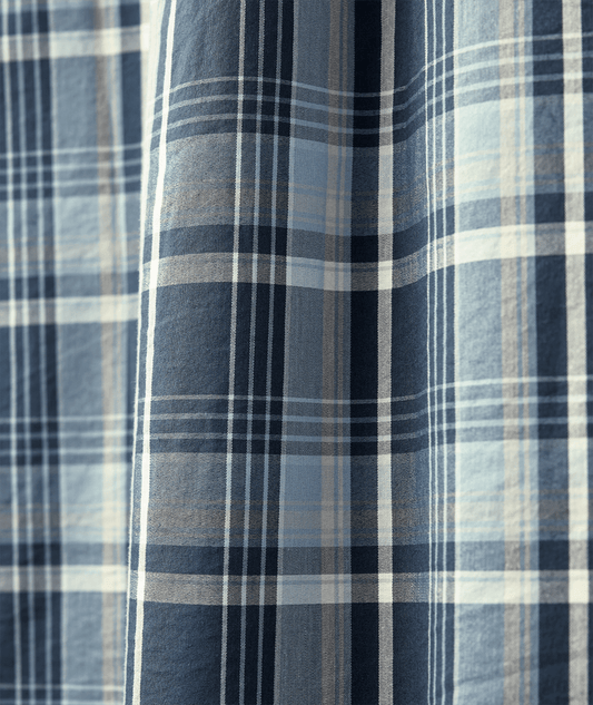 Chemise manches courtes à carreaux - Marine