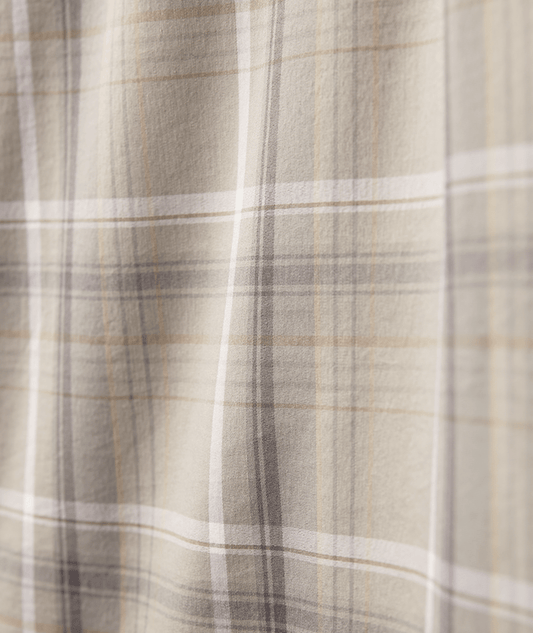Chemise manches courtes à carreaux - Beige PALOMA
