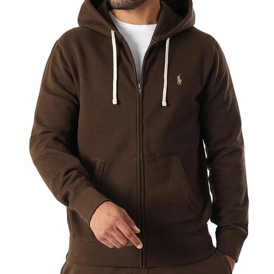 The RL Fleece Hoodie - Brown