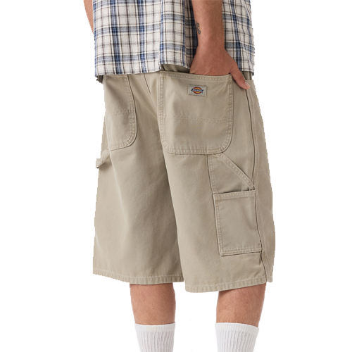 Worn In Relaxed Carpenter Duck Shorts 13" - SILVER BIRCH