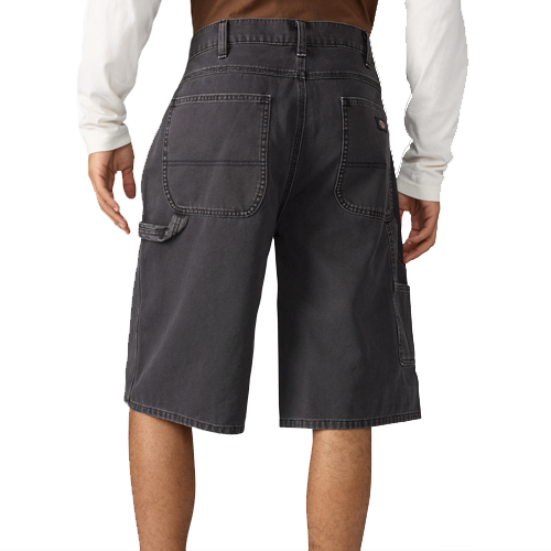 Worn In Relaxed Carpenter Duck Shorts 13" - Black