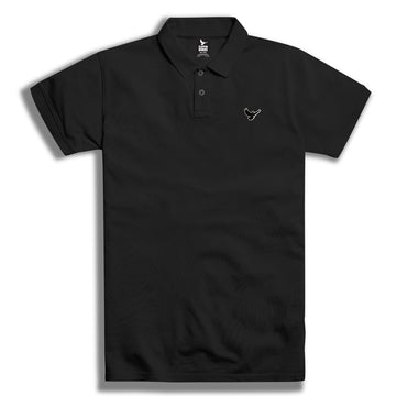 Bird patch Polo in black