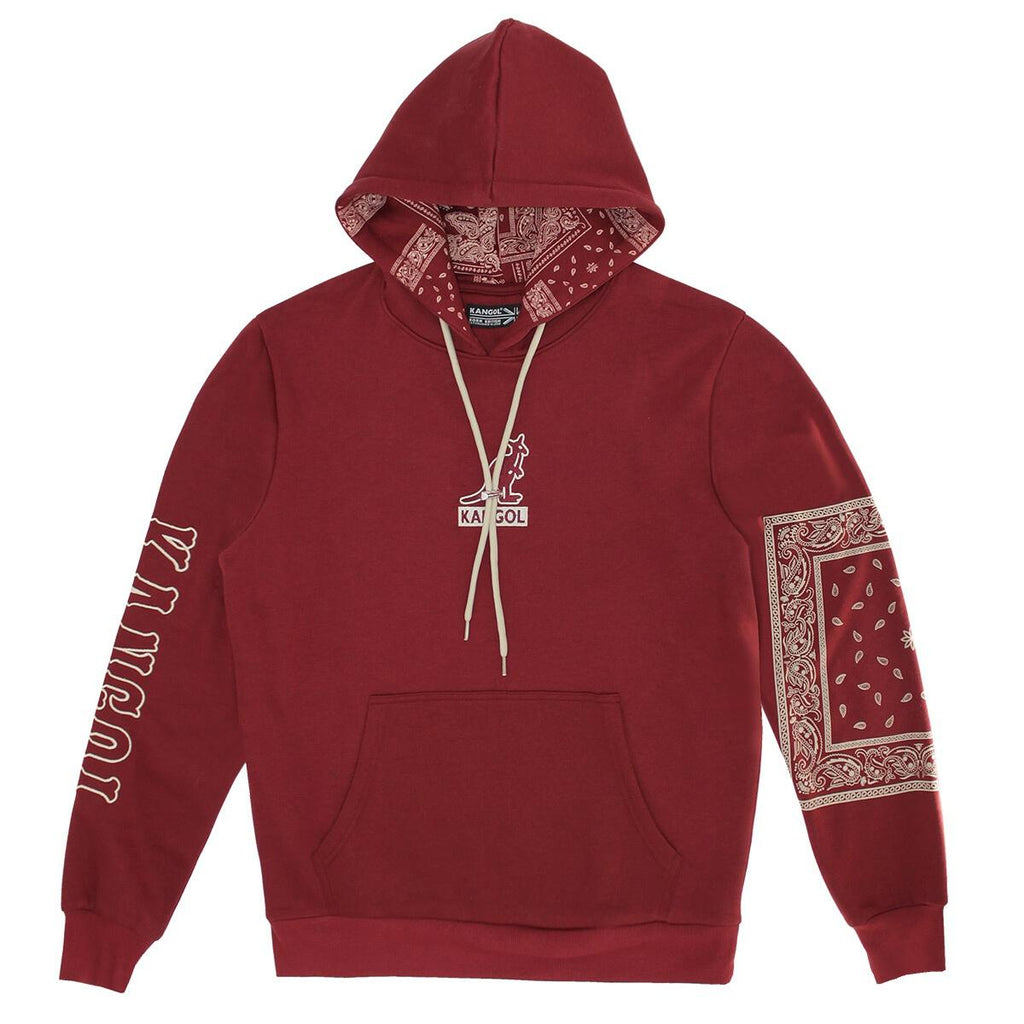 Boxed Out Paisley Hoodie MAROON