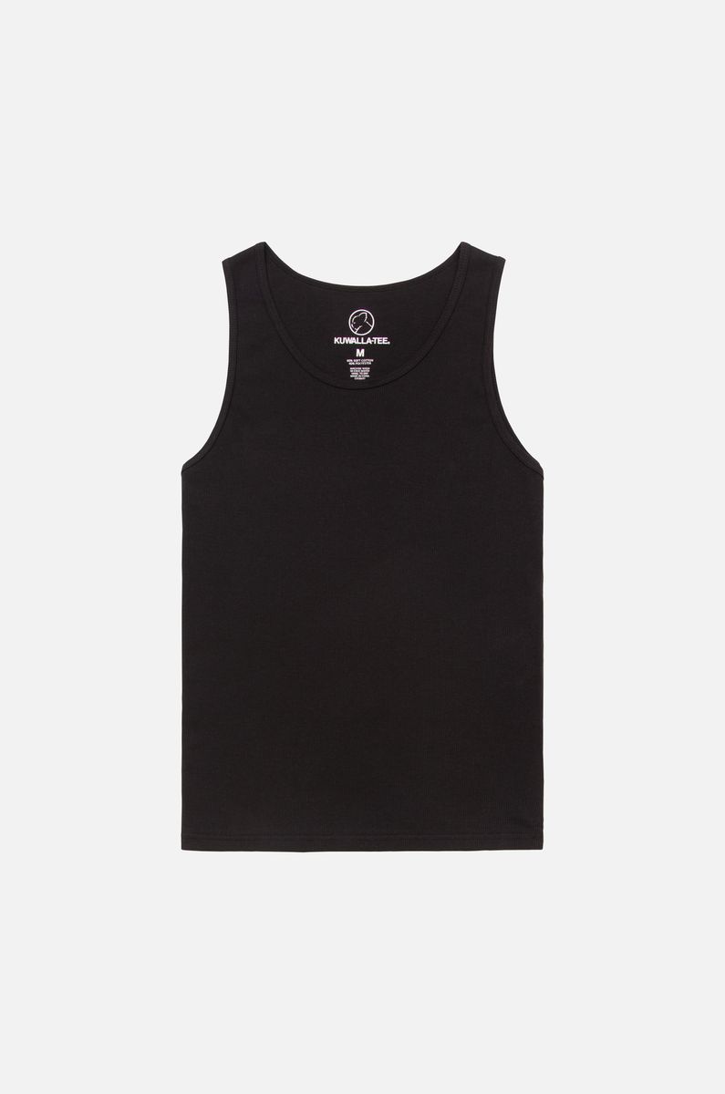 3-Pack Rib Tank - Black