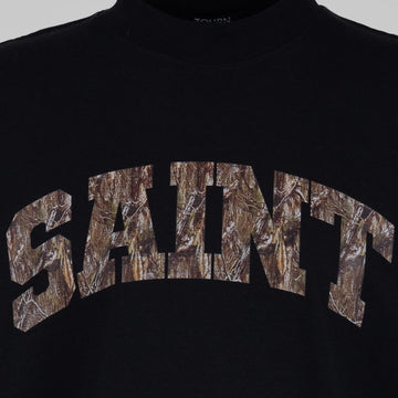 Saint Heavyweight Realtree Camo Print Black Tee