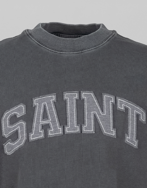 Saint Heavyweight Grey Patch Charcoal Tee