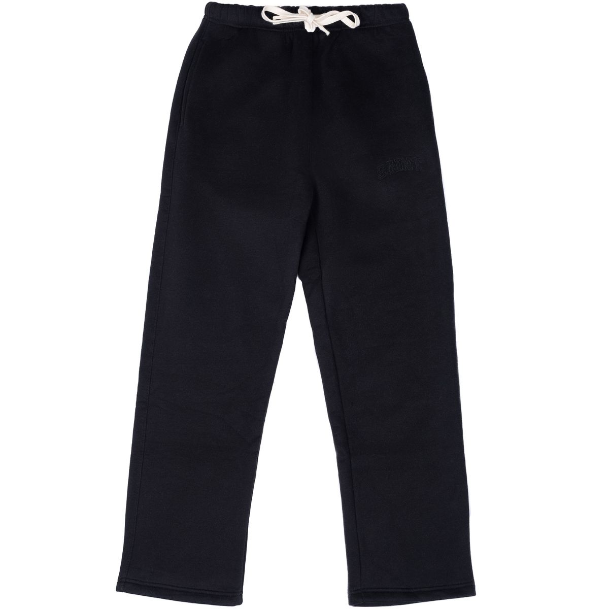 PANTALON DE JOGGING DÉCONTRACTÉ  SAINT LOGO LETTRÉ- NOIR/NOIR