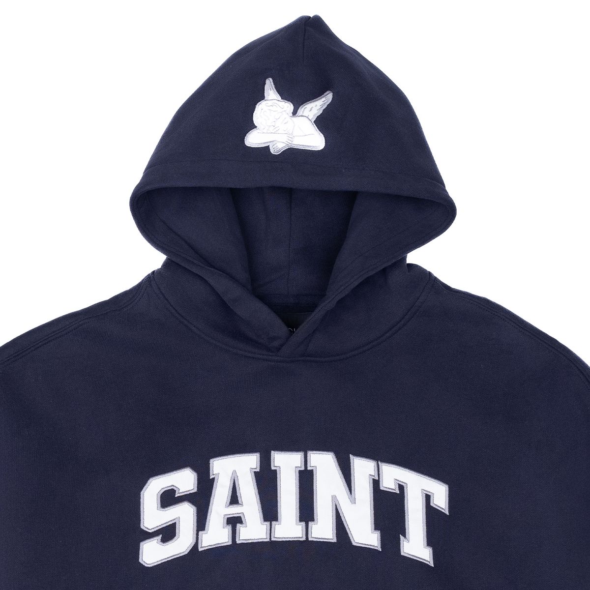 Hoodie- Saint Logo Navy-WHT
