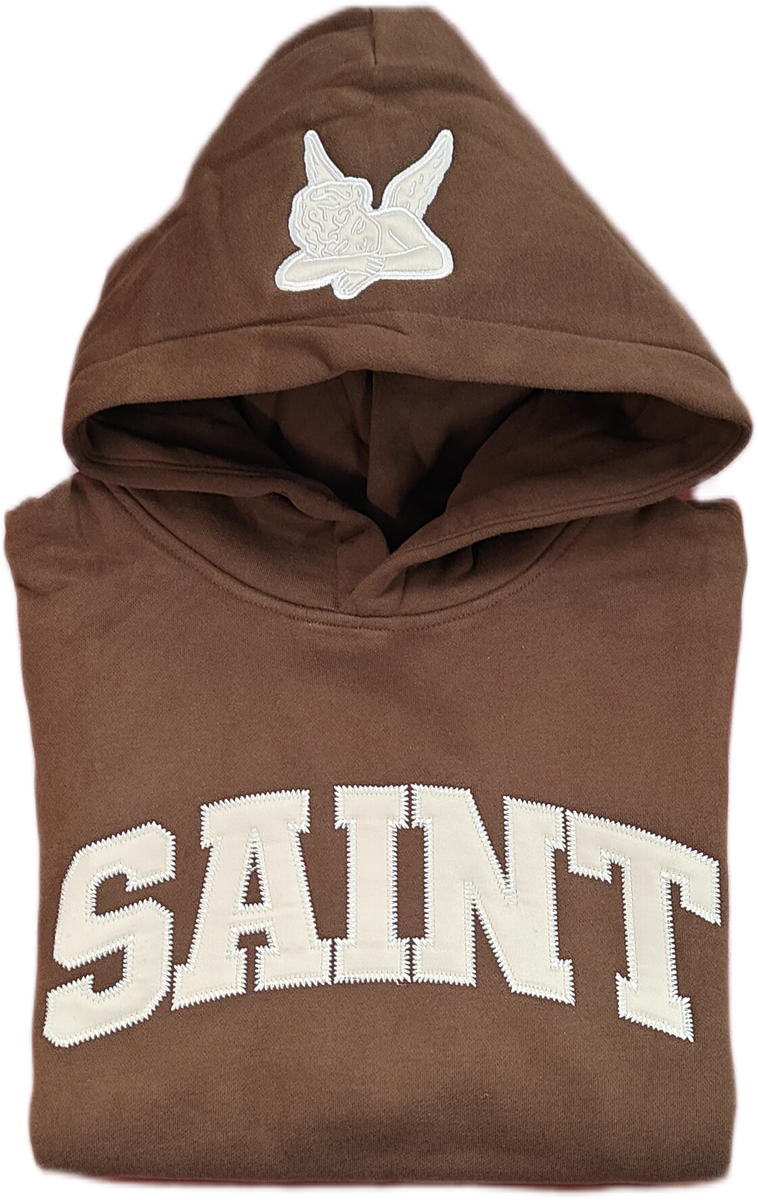 Hoodie- Saint logo Brown-CRM