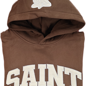 Hoodie- Saint logo Brown-CRM