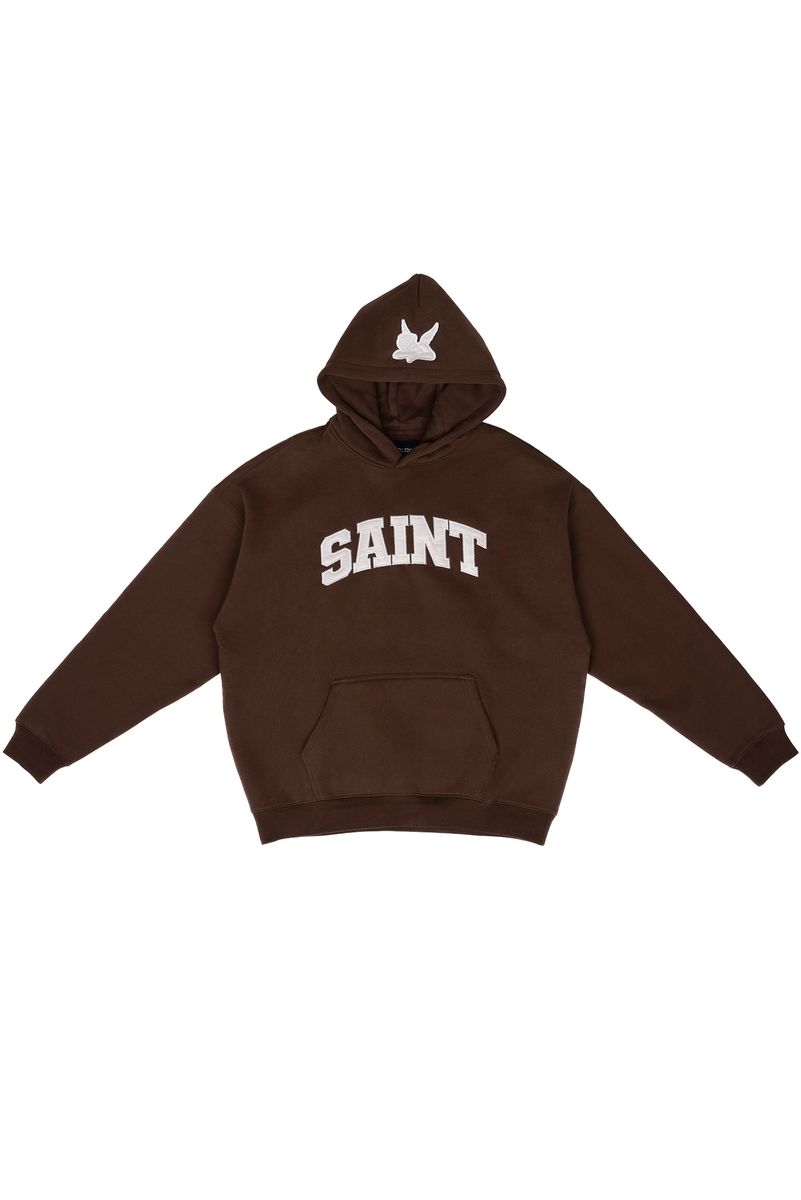 Hoodie- Saint logo Brown-CRM