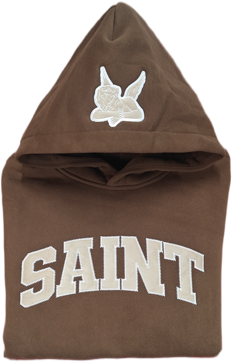 Hoodie- Saint logo Brown/CRM