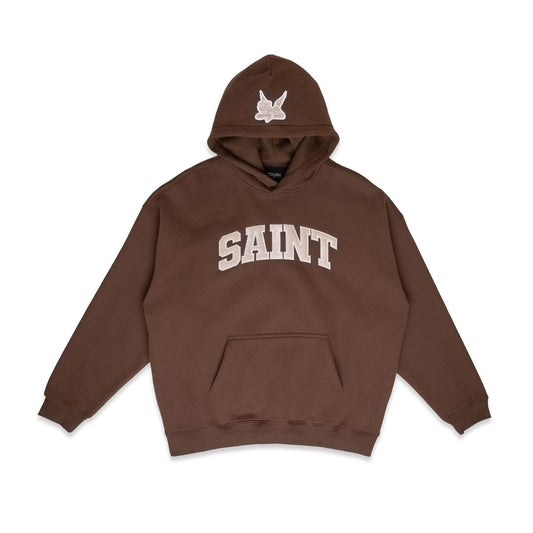 Hoodie- Saint logo Brown/CRM