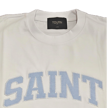 T-shirt Saint Heavyweight Blanc/bleu pâle