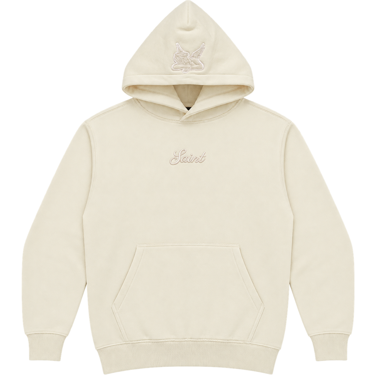 Hoodie Saint Logo Signature-CREAM