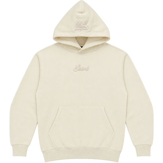 Sweat à capuche Saint Signature - crème