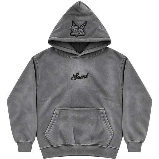 Sweat à capuche Saint Signature - Gris délavé