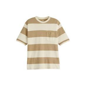 Half-sleeve Pique T-shirt - Rigby Stripe - White