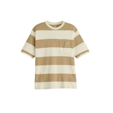 Half-sleeve Pique T-shirt - Rigby Stripe - White