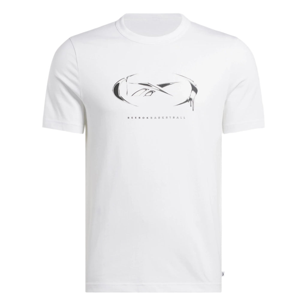 graphic series basketball drip t-shirt - White