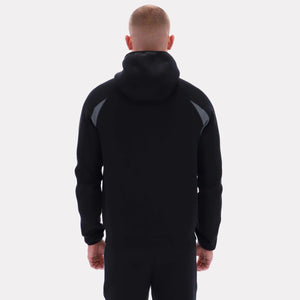 reebok contrast panel zip hoodie - Black