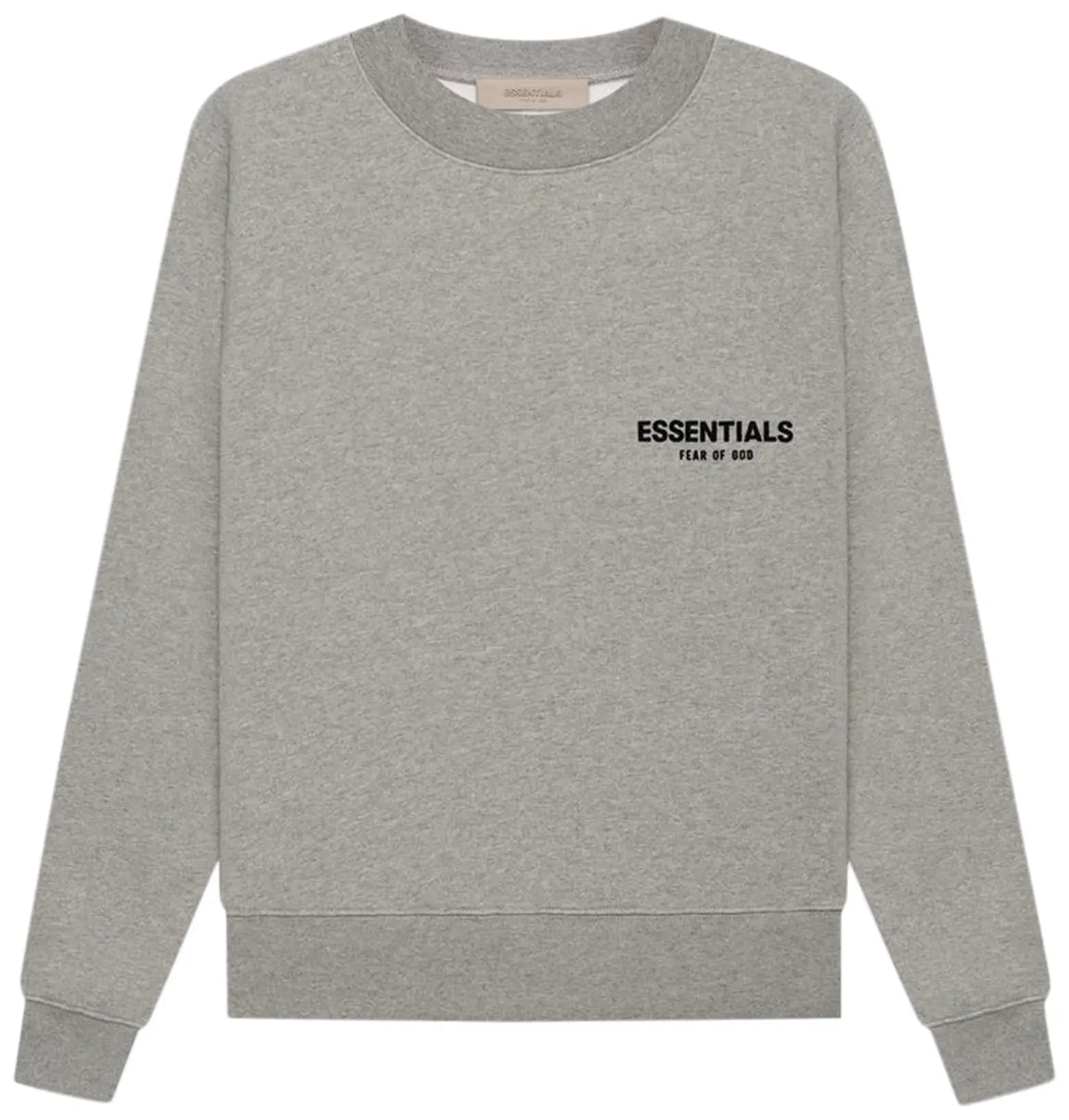 ESSENTIALS FOG CREWNECK DARK HEATHER OATMEAL SS22